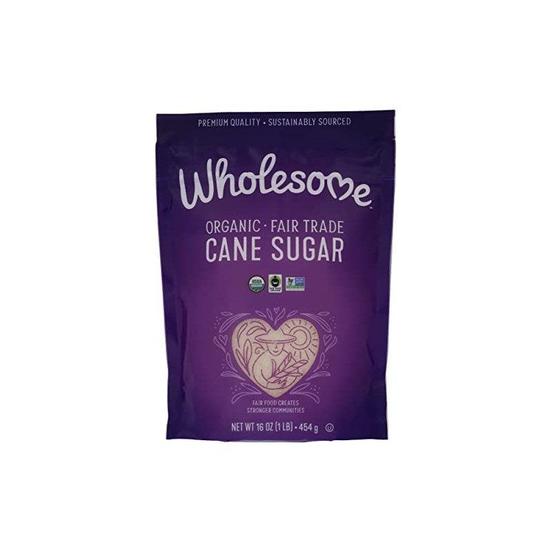 Wholesome Organic Cane Sugar, USDA Certified Organic, Fair Trade Certified,