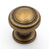 Amerdeco 10 Pack Antique Brass Cabinet Knobs Single Hole Cabinet