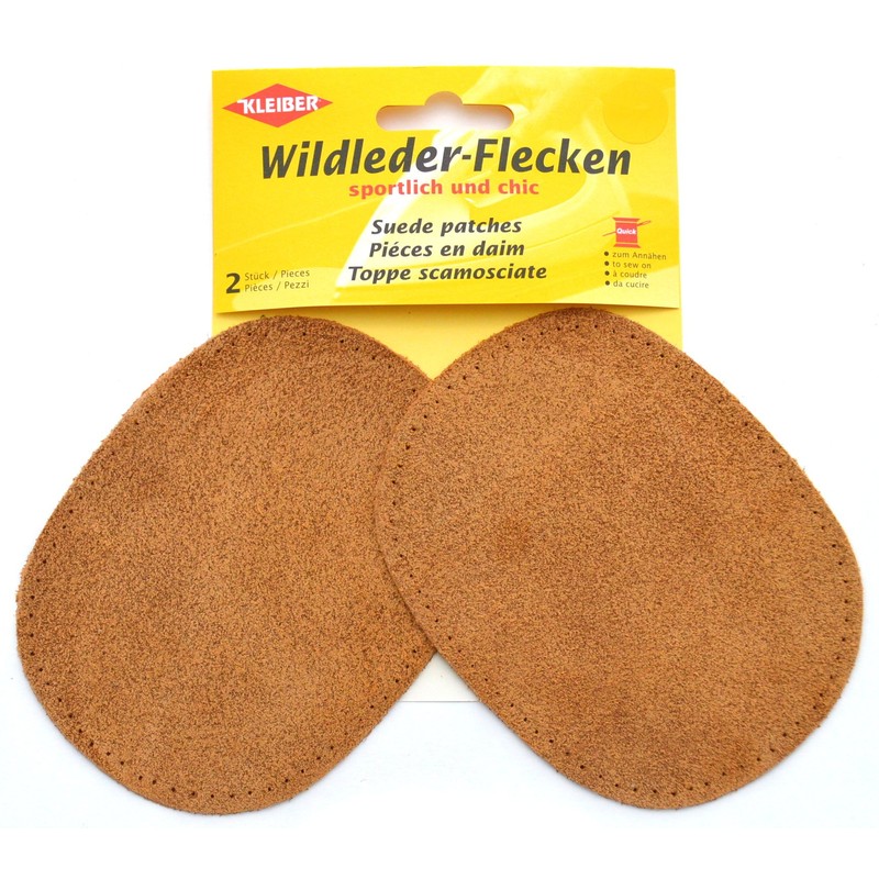 Kleiber 12 x 10 cm Oval Suede Leather Patches, 1