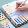 300Pcs Sticky Tabs, Transparent Sticky Notes Flags Pastel Book Tabs