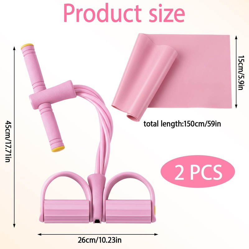 Pedal Resistance Band, Multifunction Pull Up Assistance Bands, 6 Tube