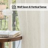 FMFUNCTEX Natural Flax Linen Sheer Side Door Curtains 72 Inches