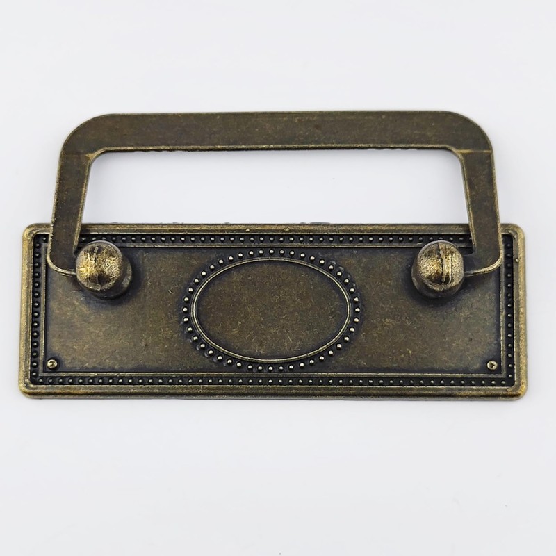 MuDuJia 6 Pack 2 1/2" Antique Bronze Bail Drawer Pull
