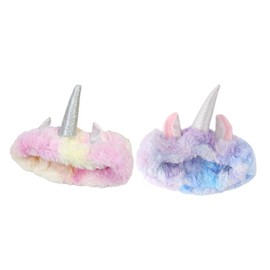 FOMIYES 2pcs Unicorn Spa Headbands for Makeup Face Washing Cartoon Gradient Color Hair Accessories for Women Lightweight Chic Design for Skincare Routine