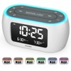 HOUSBAY Glow Small Alarm Clock Radio for Bedrooms with 7