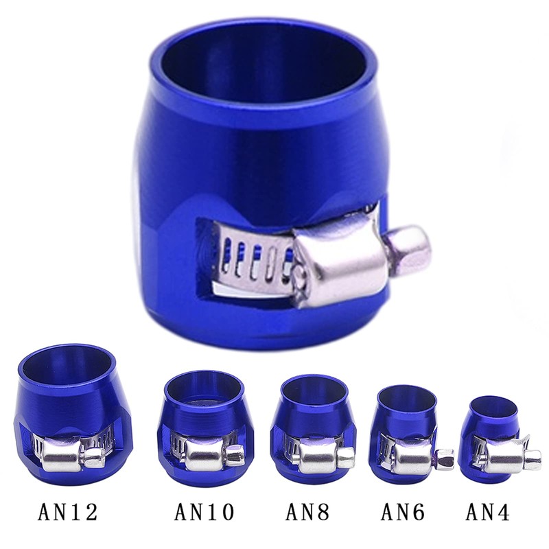 VEHSUN Econo Fitting 4pcs AN6 Hose End Finisher Clamp with