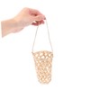 Mipcase 2Pcs Bamboo Woven Hanging Flower Planter Baskets with Burlap