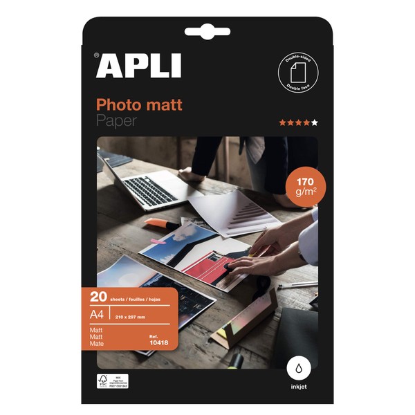 APLI 010418 20 Matte Presentation Paper, 210 x 297 mm,