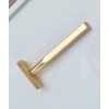 Yaqi Aluminum Matte Gold Bar Three Piece Double Edge Safety