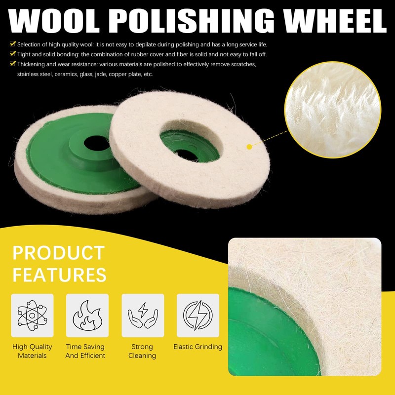 Mardatt 17 Pcs 4'' Polishing Buffering Wheels Assorted Set with