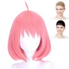 CaseEden Cosplay Wig Anya Forger Short Pink White Merce Wig
