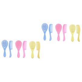 Beavorty 12pcs Hair Comb Set Boy Girl Scalp Brush for Newborn Care Soft Material Gentle Skin Random Colors