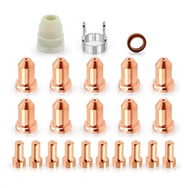 23PK 52558 Electrode 51311P1.0 1.0mm 0.039'' Tip Swirl Ring Shield Cap Standoff Fit PT-80 IPT-80 PTM-80 Plasma Cutting Torch