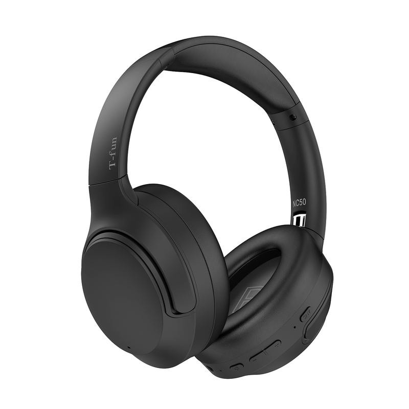 T-fun NC50 Hybrid Active Noise Cancelling Wireless Bluetooth 5.3 Headphones