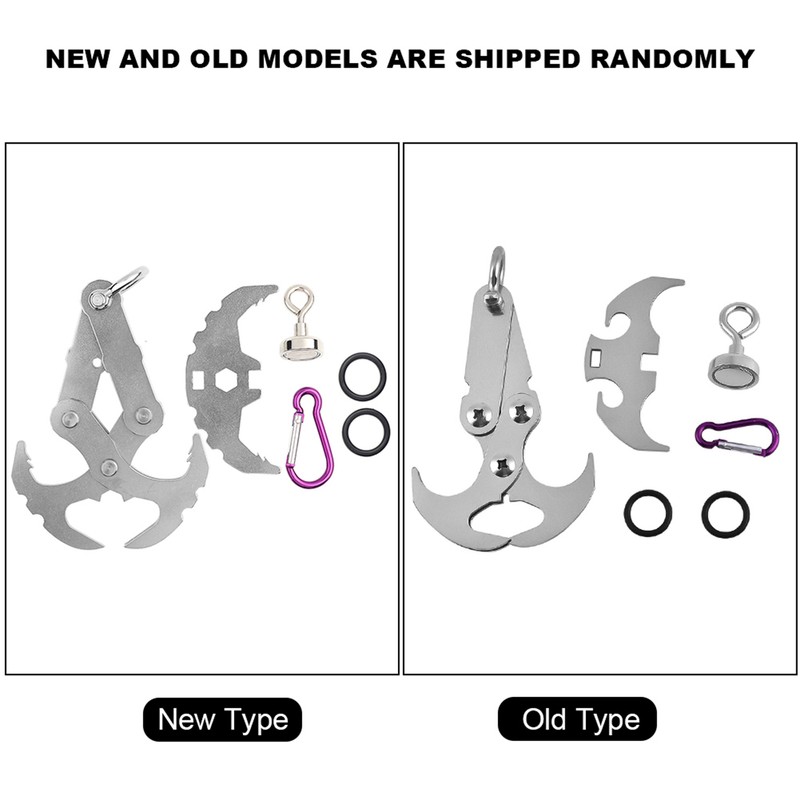 Outdoor Stainless Steel Multi Function Tool Folding Grappling Hook Climbing