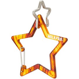 Milkfed 103211054028 NEO STAR CARABINER Key Chain, Brown, One Size, Braun