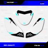 Factory EFX White & Cyan Shift Racing Graphics Kit fits