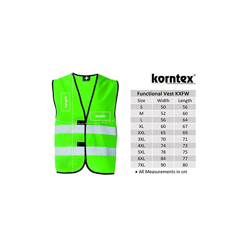 Korntex Unisex Functional Vest, Black, XL EU