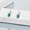 CRMAD Malachite Earrings for Women Sterling Silver Malachite Leverback Earrings