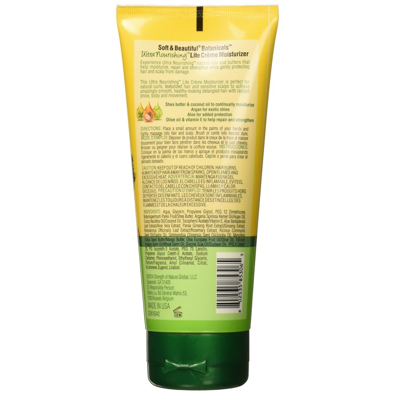 Soft and Beautiful Botanicals Ultra Nourishing Lite Creme Moisturizer, 6