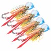 4Pcs 65g Fishing Artificial Baits Silicone Skirts Lures with Hook