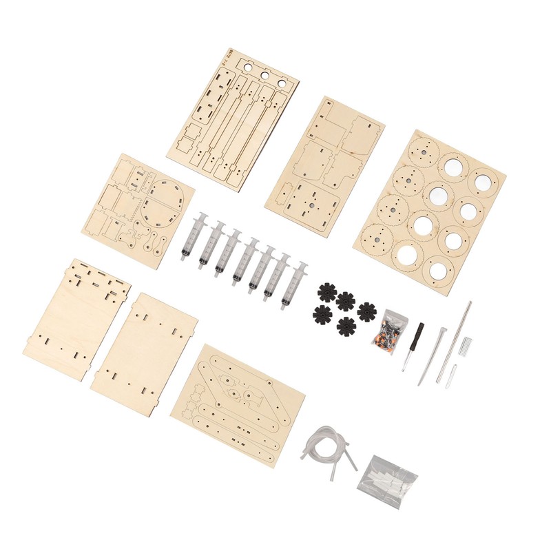 Wooden Hydraulic Excavator DIY Manual Detachable Educational Stimulation Hydraulic Excavator