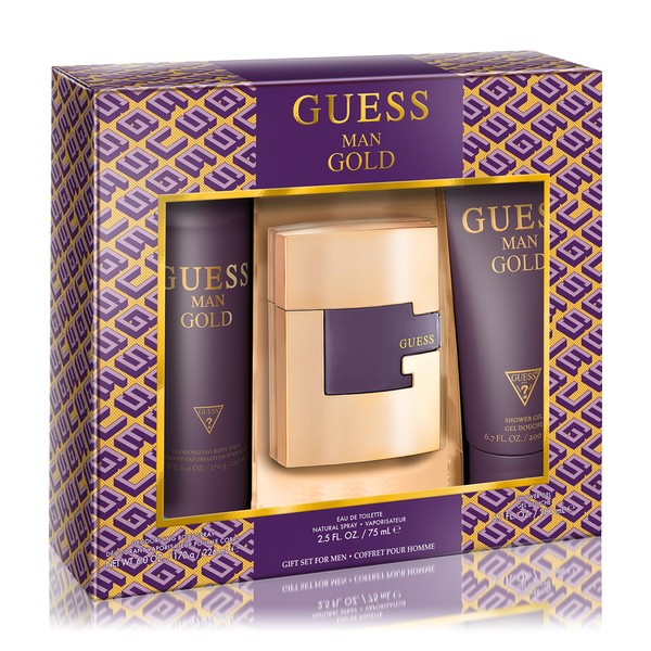 GUESS Gold Man Eau de Toilette 3 Piece Gift Set