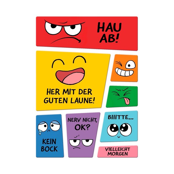 Emotions Magnet Set with Sayings Her with the Good Mood