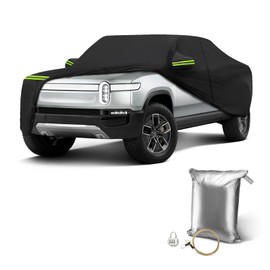 SaSupfe Waterproof Truck Cover for Rivian R1T Ultra Light Easy to Install All-Weather Protection,Car Cover with Zipper Door