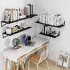 Heimlove Black Deep Floating Shelves for Wall, 36W x 12D