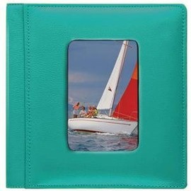 Raika(r) Rodeo Turquoise Pebble Grain Leather #169 Window 2-up Album 4x6