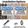 (2 Pack) Fire Alarm Pull Station Located Below OSHA Notice