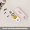 Slim Travel Pill Organizer, Small Pill Case Fits in Purse