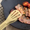 6 Pack 7 Inch Stainless Steel Gold Serving Tongs for