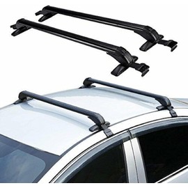 Universal Roof Rack Cross Bars - Aluminum Lockable Car Top Crossbars - Adjustable Window Frame with Keys for Sedans & Hatchbacks - 40in, 165lbs Max Load