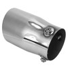 Silver Universal Exhaust Muffler Stainless Steel Exhaust Tip 76mm/2.99in Inlet