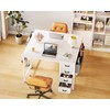 Casaottima 32-Inch Small Computer Desk with 4 Fabric Drawers, Storage,