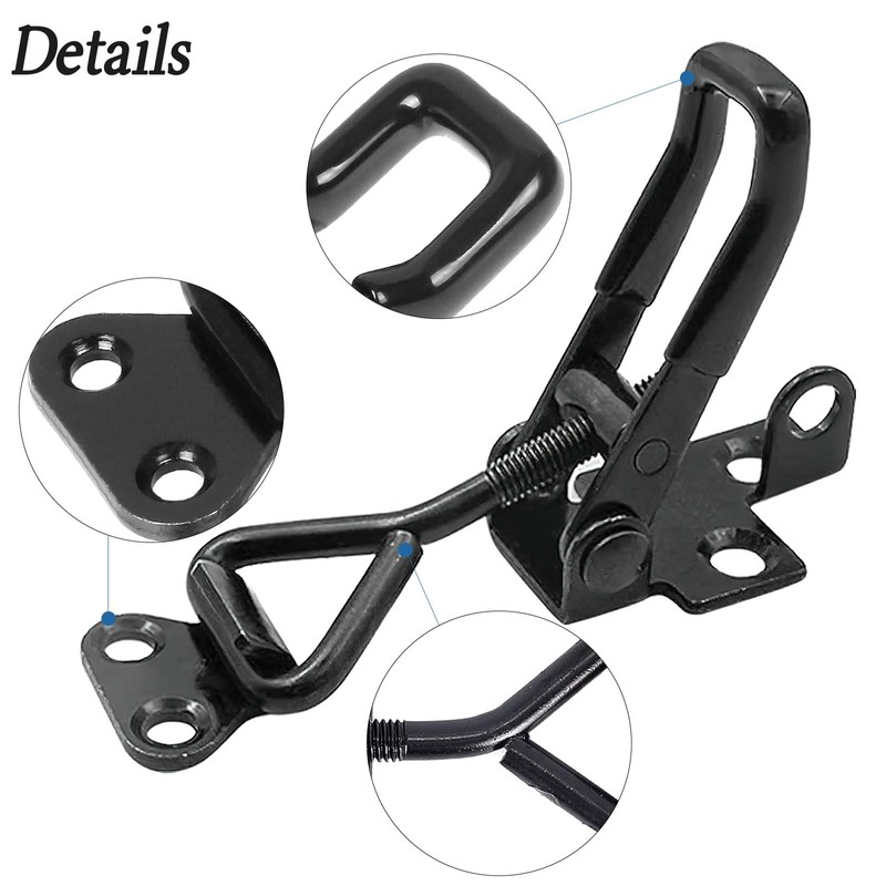 4Pack Adjustable Black Toggle Clamp Latch,(4003) Heavy Duty 1320 lbs