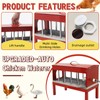 Automatic Chicken Waterer, Multi-Side Drinking Holes and Detachable Legs