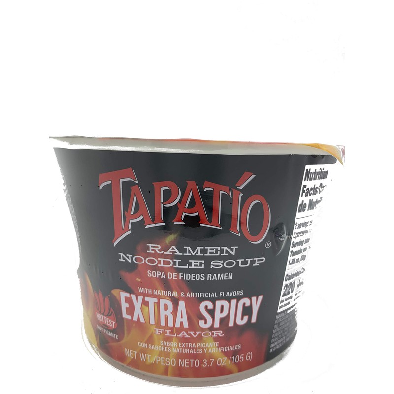 Tapatio Extra Spicy Ramen Noodle Bowl Chopstick Recipe Bundle (Microwaveable