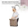 Resin Chef Statue Restaurant Dining Table Decor Figurine Ornament Kitchen