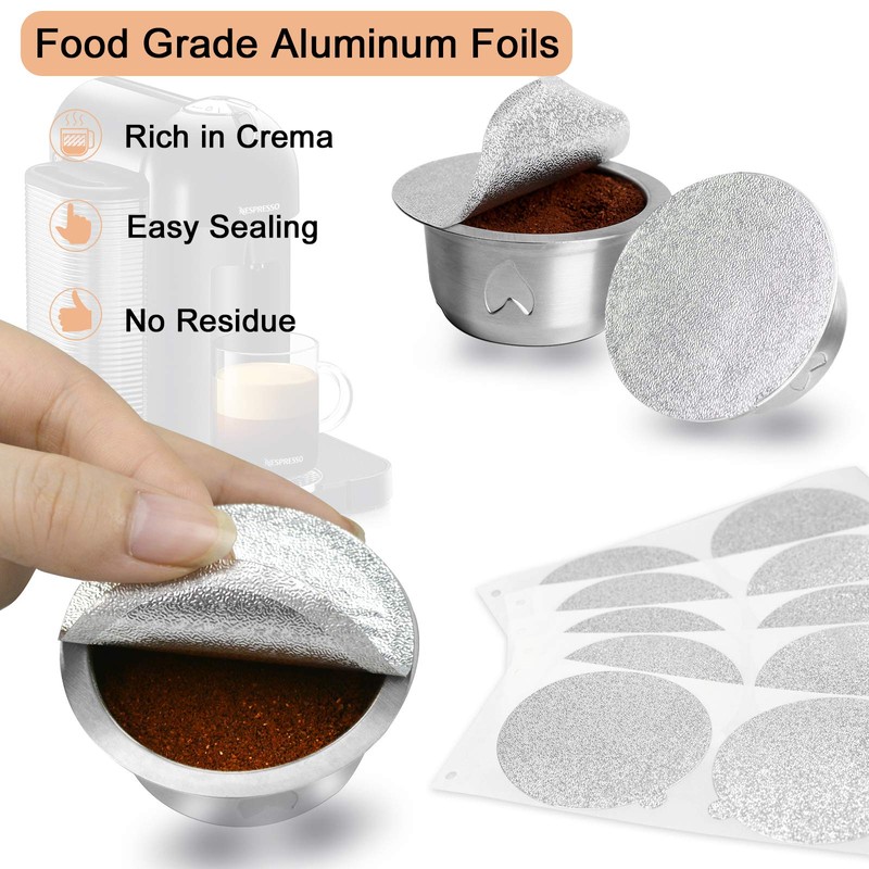 CAPMESSO Reusable Vertuoline Pod Foil Lids, for CAPMESSO Vertuline Capsules