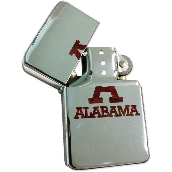 Alabama Camoflauge - Silver Lighter Windproof Flip-Top Refillable with tin Gift Box