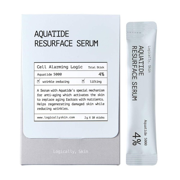 Logically skin Aquatide Resurface Serum Sticks 2g x 10Sticks korean Facial Serum,Korean Skin Care,Resurface Serum,Facial Serum,Hyaluronic Acid Serum