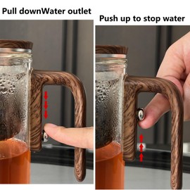 Enchanti Tea Pot, Enchantipot Magic Tea Pot With Removable Strainer, Water Separation Press Control Glass Magic Teapot, Loose Tea Witchcraft Teapot (600ml)