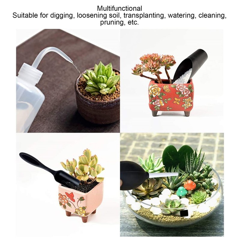 18pcs Succulent Plant Tools Set with Tea Spoon Curved Tweezer