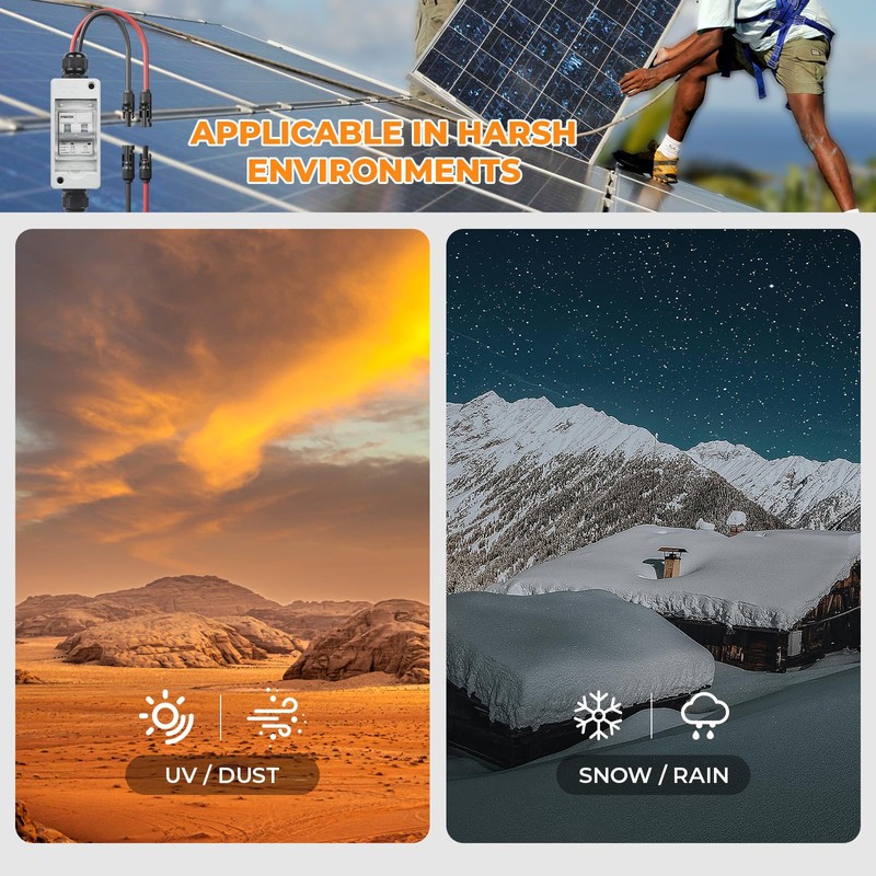 Pjerjzn Solar Panel Disconnect Switch 1000V 30A PV Disconnect Switch