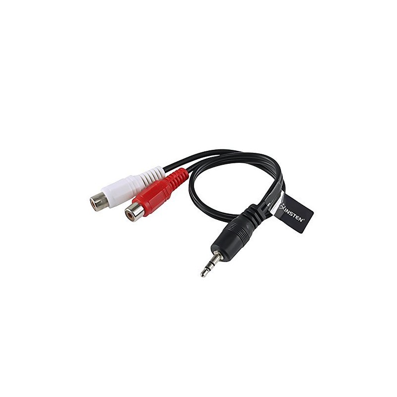 6" 3.5mm Stereo (M) to Dual RCA (F) Audio Cable