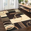 RUGSREAL Washable Rug 5x7 Abstract Circles Area Rug Non Slip