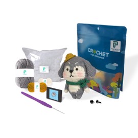 POOKEEZ Crochet Kit for Beginners with Premium Tube Yarn - Crochet Starter Kit with Step-by-Step Video Tutorials, Learn to Crochet Kits, Beginner Crochet Kit for Adults Kids Women Men Complete Kit